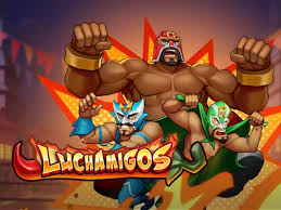 Luchamingos slot game with vibrant wrestling flamingo characters and colorful design